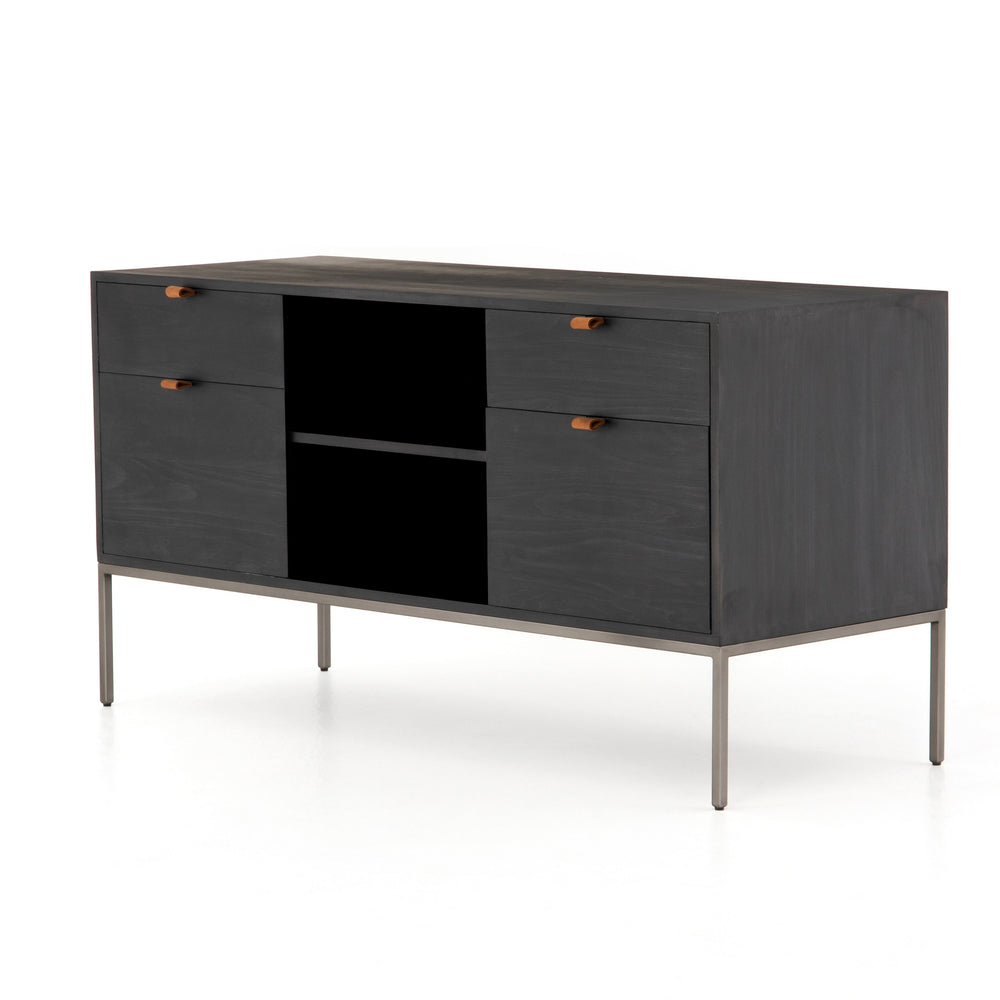 Trey Modular Filing Credenza in Black Wash