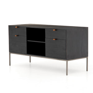 Trey Modular Filing Credenza in Black Wash