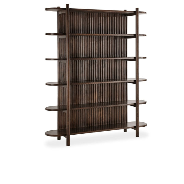 Redford Solid Wood Bookcase - Bark Brown