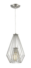 Quintus 1 Light Mini Pendant in Brushed Nickel Finish