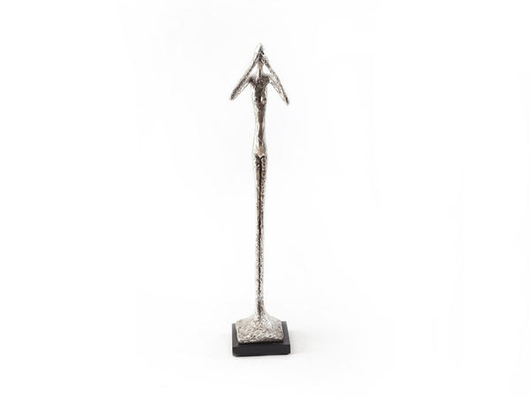See No Evil Sculpture, Silver Leaf, Small