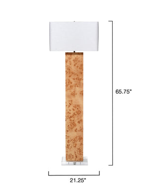 Parallel Burl Wood Floor Lamp