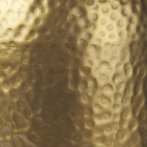 Leo 18.0L x 18.0W x 31.0H Gold Hammered W/White Fabric Shade Table Lamp
