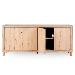 Orlando Solid Wood 4Dr Buffet - True Natural