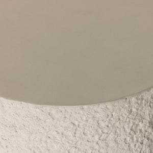 Kember Outdoor End Table In Blanc White