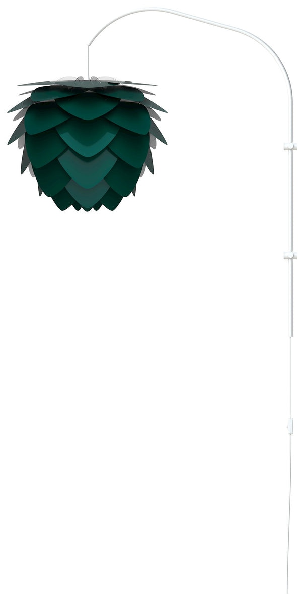 Aluvia Medium 1-Light Wall Lamp in Forest with White Wall Hanger