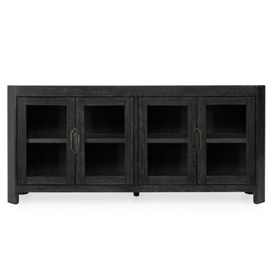 Macarthur Solid Wood 4-Drawer Cabinet in Antique Black