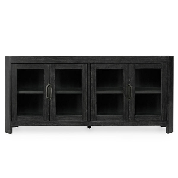 Macarthur Solid Wood 4-Drawer Cabinet in Antique Black