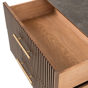 Fletcher Large Nightstand In Terra Brown