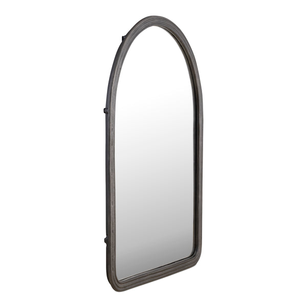 Granger Mirror Black with Channeled Detail