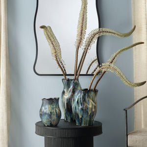 Whirl Ceramic Decorative Vase, Small