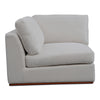 Moe's Rue Corner Chair Off White with Wood Base
