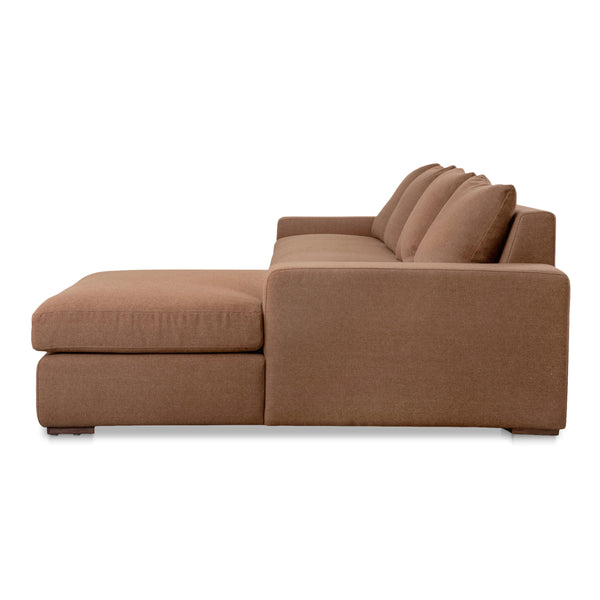 Moe's Thomas Right Sectional in Rust Polyester