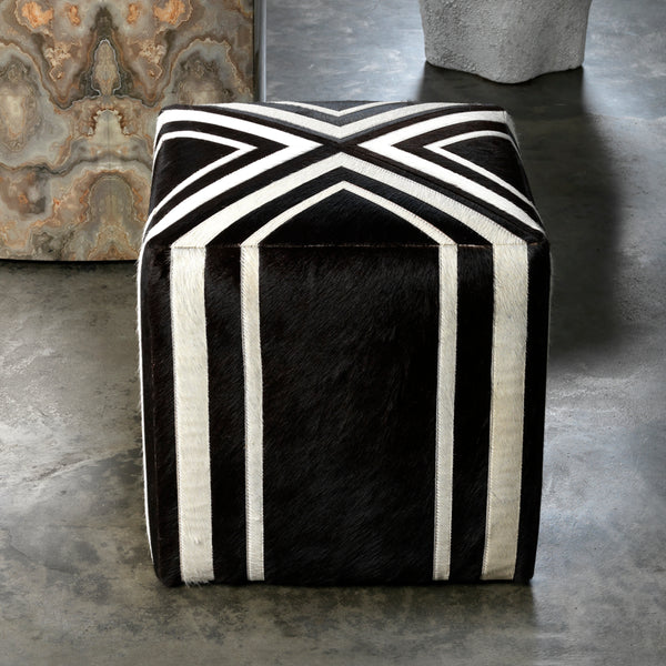 Nantucket Criss Cross Hide Ottoman