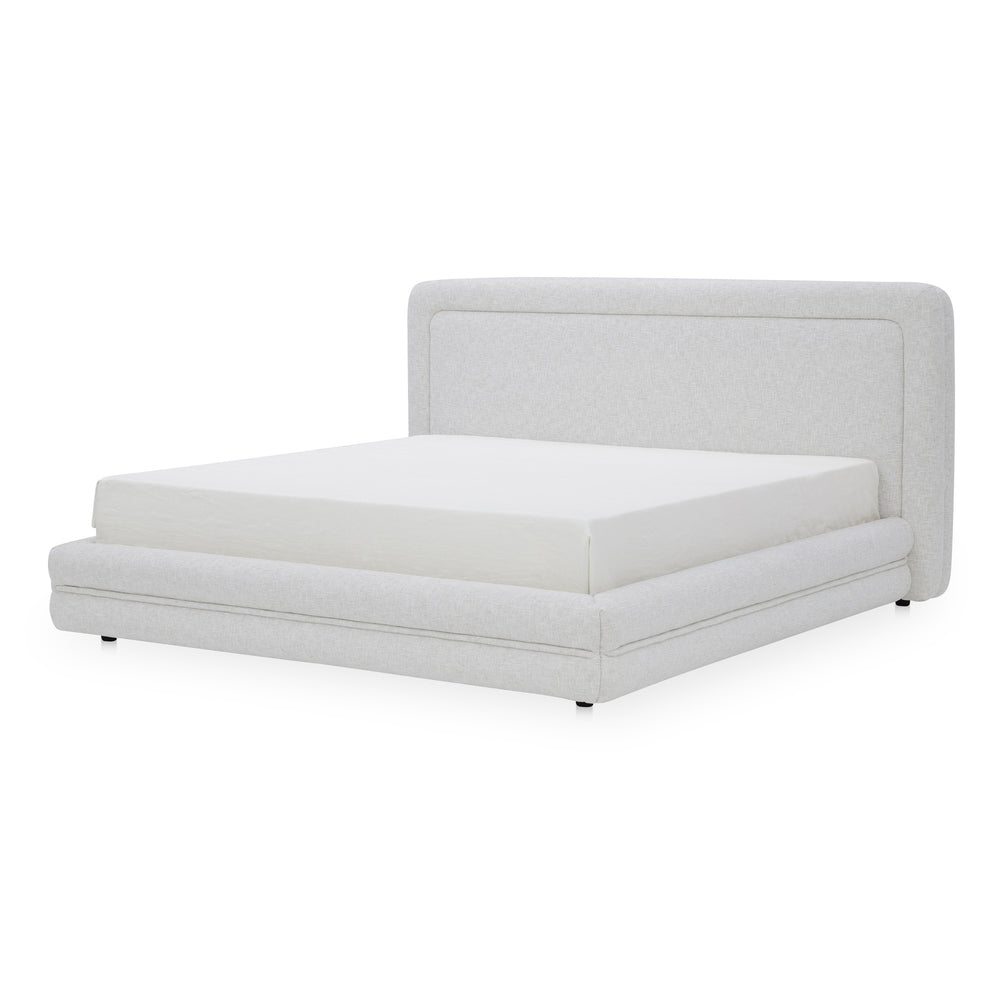 Moe's Tory Queen Bed Pebble Upholstered