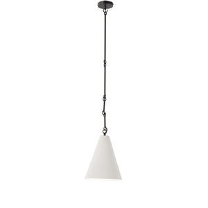 Grazia Small Pendant In Matte White Plaster