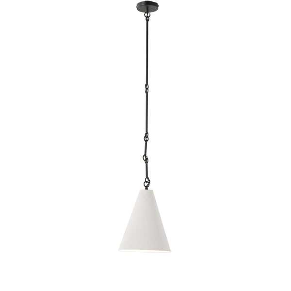 Grazia Small Pendant In Matte White Plaster