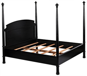 Eastern King New Douglas Mahogany Bed in Hand-Rubbed Black