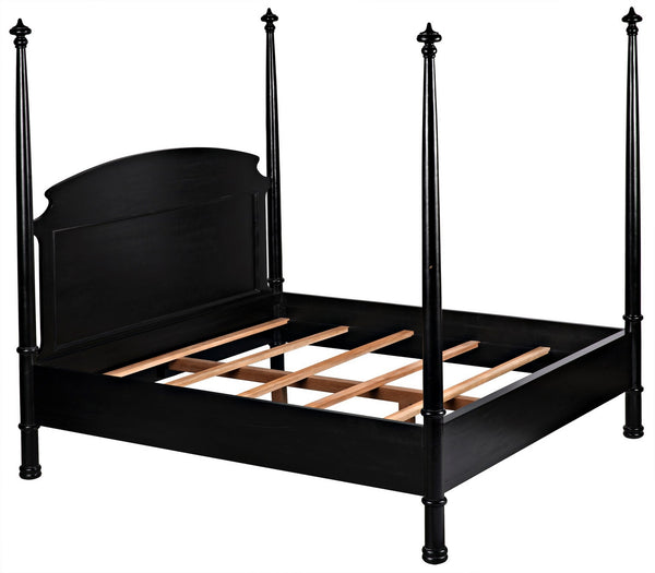 Eastern King New Douglas Mahogany Bed in Hand-Rubbed Black