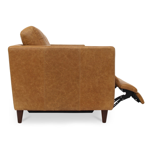 Moe's Bridgers Power Recliner Sofa Tan Leather