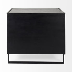 Alvin 34.5L x 21.5W x 30.0H Wood W/Metal Framing Accent Cabinet