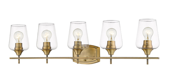 Joliet 5 Light Vanity in Olde Brass Finish