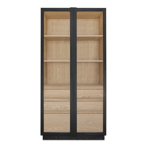 Moe's Charlotte Tall Cabinet with Glass Doors