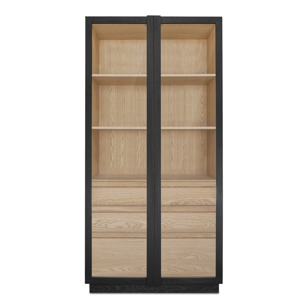 Moe's Charlotte Tall Cabinet with Glass Doors