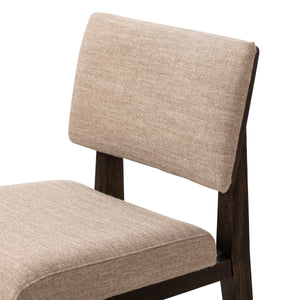Carlo Dining Chair In Alcala Fawn And Dark Oak And Dark Oak Veneer