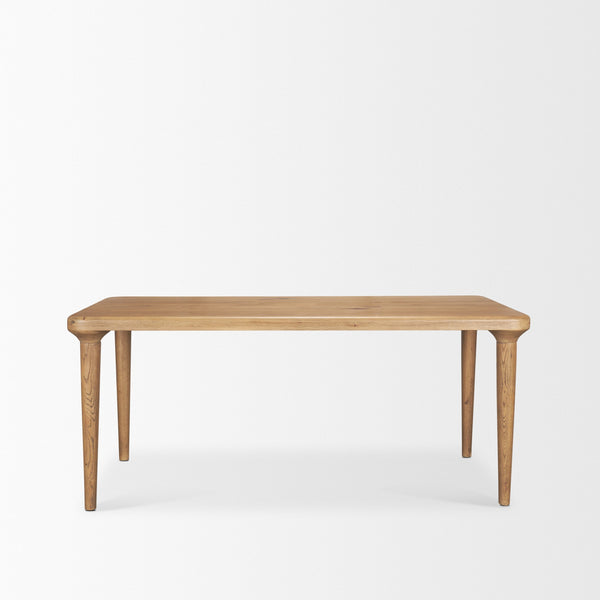 Suvan 72L Light Brown Rectangular Oak Wood Dining Table