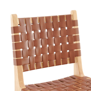 Marco PU Dining Side Chair, Ochre Brown