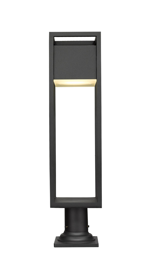 Barwick 1 Light Outdoor Pier Mounted Fixture in Black Finish