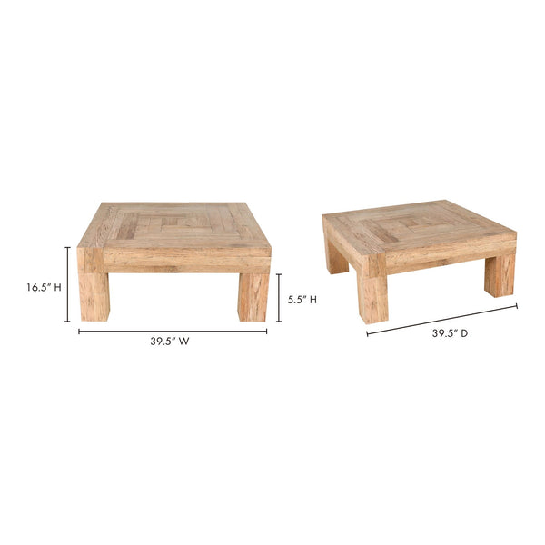 Evander Coffee Table in Natural Reclaimed Oak