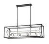 Euclid 8 Light Island/Billiard in Chrome + Matte Black Finish
