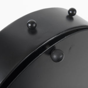 Marian 11.0L x 3.1W x 11.0H Black Studded Round Table Clock