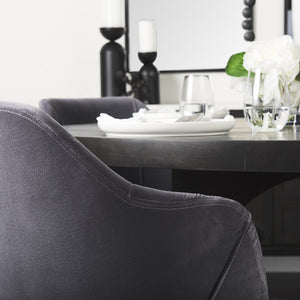 Liesl 54.L x 54.0W x 30.0H Black Wood W/ Circular Top Dining Table