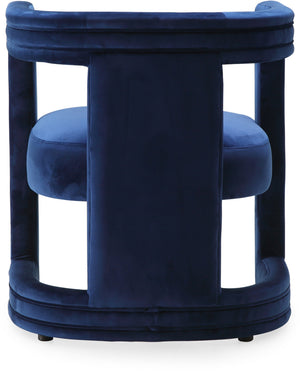 Doreen Accent Chair In Navy Velvet