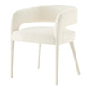 Lauryn Velvet Dining Side Chair, Dainty Cream