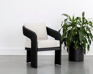 PYLOS DINING ARMCHAIR - BLACK - LOUIS CREAM