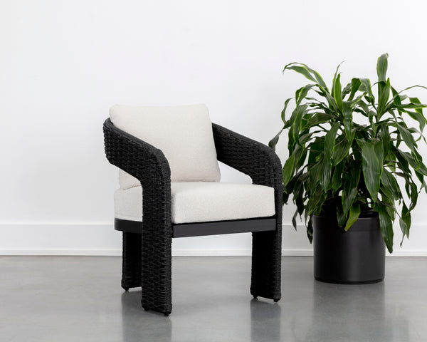 PYLOS DINING ARMCHAIR - BLACK - LOUIS CREAM