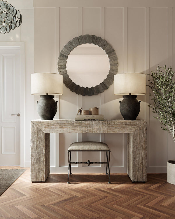 Anza Table Lamp In Black Ash & Satin Black