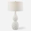 Twisted Swirl White Table Lamp