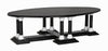 Desoto Coffee Table, Hand Rubbed Black and Solid White