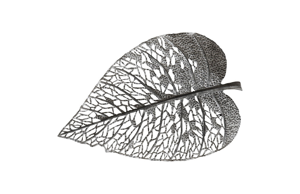 Birch Leaf Wall Art, Silver, Large