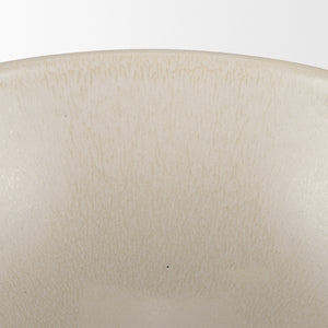 Tyren Cream Glazed Decorative Round Ceramic Bowl