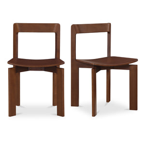 Moe's Daifuku Dining Chair Set of 2 in Brown