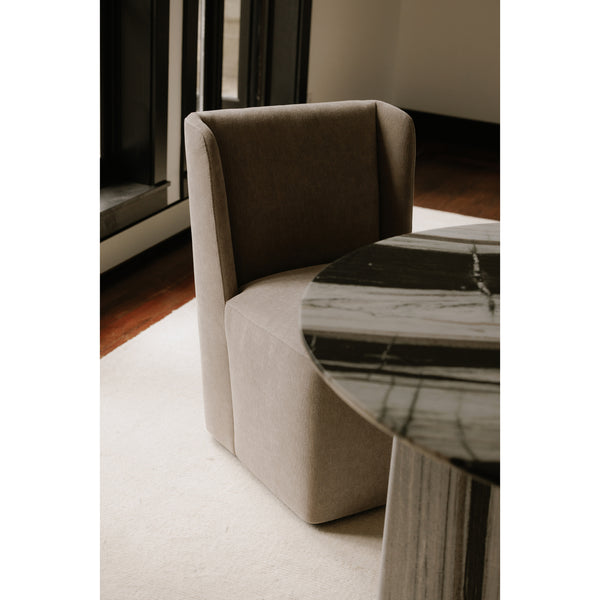 Cormac Rolling Dining Chair in Warm Sand