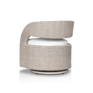 Hawkins Outdoor Swivel Chair in Vintage White