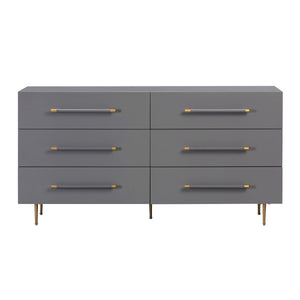 Trident Grey 6 Drawer Dresser