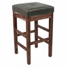 Valencia Bonded Leather Counter Stool Drift Wood Legs In Vintage Gray